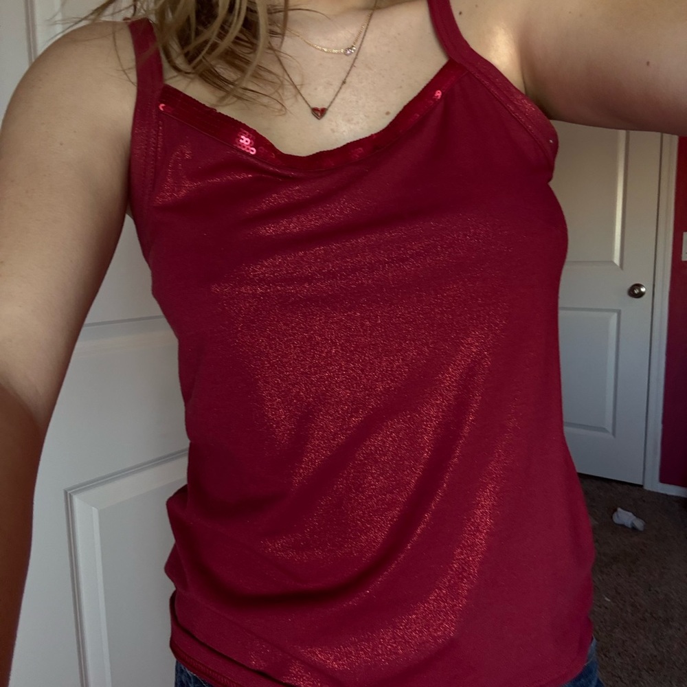 Appleseed's Red Sequin Camisole